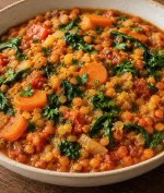 Red lentil & tomato stew