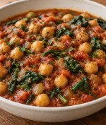 Chickpea spinach stew